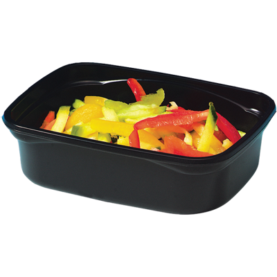 Bak | PP | 250ml | kunststof cup | 108x82x45mm | zwart | 1000 stuks