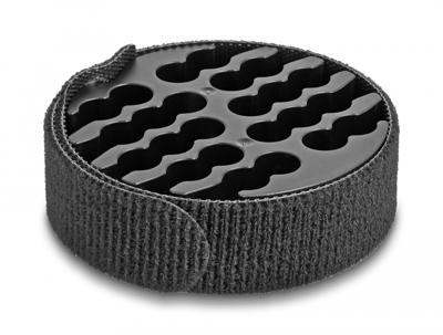 Delock Kabelorganizer met klittenbandkabelbinder zwart