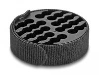 Delock Kabelorganizer met klittenbandkabelbinder zwart - thumbnail