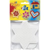 Hama strijkkralenbordjes hart en ster - thumbnail