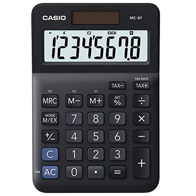 Casio MS-8F Bureaurekenmachine Zwart Aantal displayposities: 8 werkt op batterijen, werkt op zonne-energie (b x h x d) 101 x 148.5 x 27.6 mm Casio MS-8F Bureaurekenmachine Zwart Aantal displayposities: 8 werkt op batterijen, werkt op zonne-energie (b x h x d) 101 x 148.5 x 27.6 mm