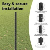 VidaXL Hek met paal grijs 1,4 x 25 m staal - thumbnail