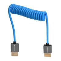 Kondor Blue Coiled Full HDMI Cable (12-24") - thumbnail