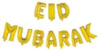 Folieballonnen Slinger Set &apos;Eid Mubarak&apos; Goud (4m) - thumbnail