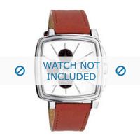 Dolce & Gabbana horlogeband DW0105 Leder Oranje + oranje stiksel - thumbnail