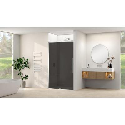 Van Rijn Products ST09 Schuifdeur vast deel - 177.5x200cm - grijs rookglas - soft-close - incl. Chroom ST09300180GRCH Van Rijn Products ST09 Schuifdeur vast deel - 177.5x200cm - grijs rookglas - soft-close - incl. Chroom ST09300180GRCH