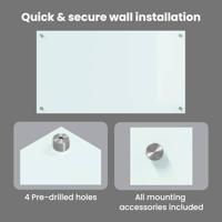 VidaXL Keuken achterwand wit 90 x 50 cm gehard glas - thumbnail