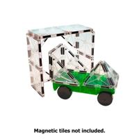 Magna-Tiles Auto's uitbreidingsset geel/groen 2 stuks - thumbnail