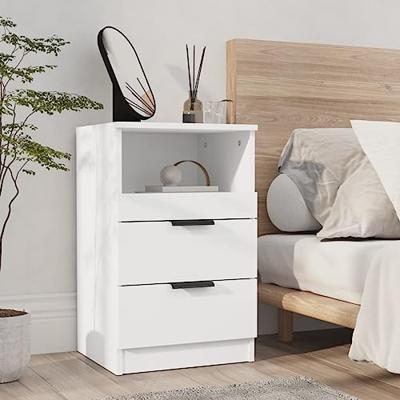 Nachtkastjes 2 st bewerkt hout wit
