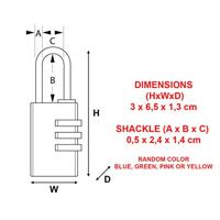 Masterlock 30mm - solid aluminium body - 24mm chrome plated steel shackle, 5mm di - 7630EURDCOL - thumbnail