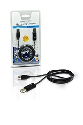 Conceptronic CUSBKMFOSHARE USB 2.0 1.8m, 1.8 m, Black, USB A, USB A, M/M Conceptronic CUSBKMFOSHARE USB 2.0 1.8m, 1.8 m, Black, USB A, USB A, M/M