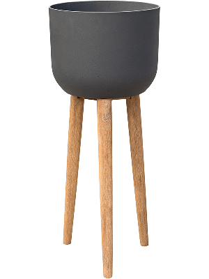 Refined Retro bloempot op poten 86x36cm donkergrijs Refined Retro bloempot op poten 86x36cm donkergrijs