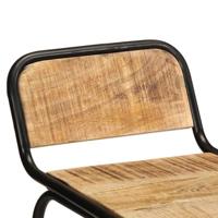 Barkrukken 2 st 46x35,5x70 cm massief hout ruw mangohout - thumbnail
