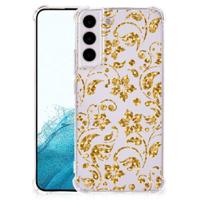 Samsung Galaxy S22 Plus Case Gouden Bloemen - thumbnail