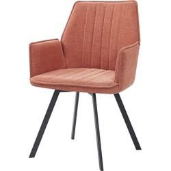 LivingFurn Eetkamerstoel 'Louise', Draaibaar kleur Blush