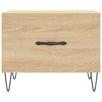 Salontafel 50x50x35 cm bewerkt hout sonoma eikenkleurig - thumbnail