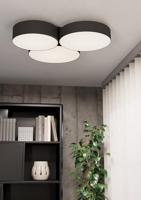 Eglo Led plafonnière Barbano-Z 3-lichts - zwart 900853 - thumbnail