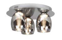 Highlight PlafondlampNebula nikkel 3-lichts smoke glas - P6431.19 - thumbnail