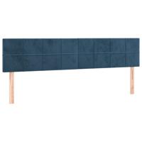 Boxspring met matras fluweel donkerblauw 160x200 cm - thumbnail