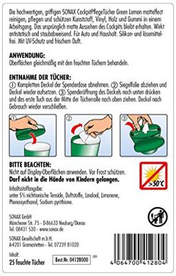 SONAX kunststof onderhoud "cockpitpflegetücher matteffect" cockpit wipes box - thumbnail