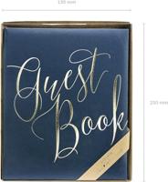 Gastenboek Chique Navy Blauw 20x24,5cm - thumbnail
