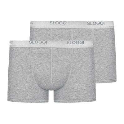 2-pak Basic boxershort heren - Heren onderbroek kort pijpje - heren ondergoed - M - Grijs - Onderbroek heren heren heren heren heren heren heren
