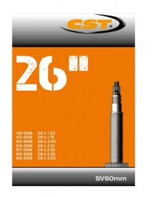 Cst binnenband 26x1,75-1.90-2.30 etrto 47/62-559, ventiel: presta/ frans 60mm