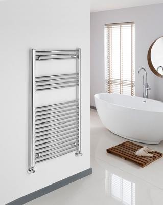 Handdoekradiator Sapho Alya Gebogen 60x111.8 cm 475W Chroom Sapho