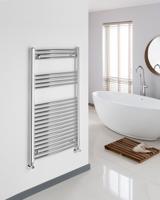 Handdoekradiator Sapho Alya Gebogen 60x111.8 cm 475W Chroom Sapho - thumbnail