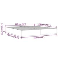 Bedframe zonder matras 160x200 cm stof donkergrijs - thumbnail