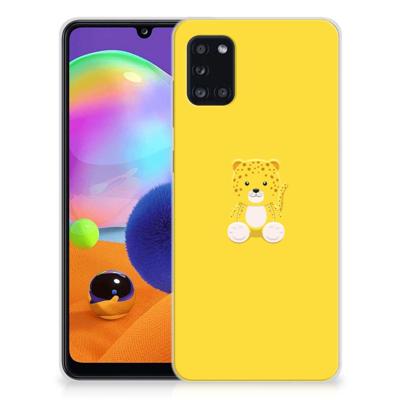 Samsung Galaxy A31 Telefoonhoesje met Naam Baby Leopard Samsung Galaxy A31 Telefoonhoesje met Naam Baby Leopard
