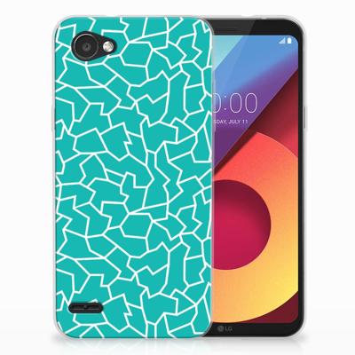 LG Q6 | LG Q6 Plus Hoesje maken Cracks Blue