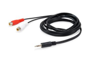 Equip 147093 audio kabel 250 m 2 x RCA 3.5mm Zwart