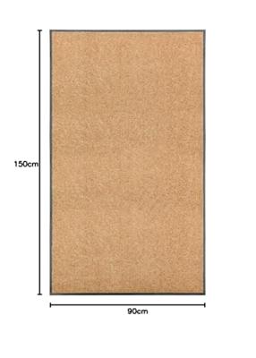 Deurmat wasbaar 90x150 cm crme