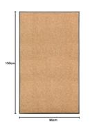 Deurmat wasbaar 90x150 cm crme - thumbnail
