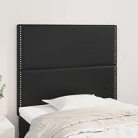 Hoofdborden 2 st 90x5x78/88 cm kunstleer zwart - thumbnail