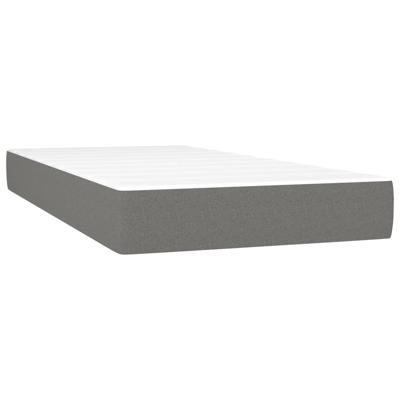 Boxspring met matras stof donkergrijs 120x200 cm - thumbnail