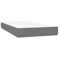 Boxspring met matras stof donkergrijs 90x190 cm - thumbnail
