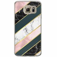 Samsung Galaxy S6 siliconen hoesje - Marble stripes - thumbnail