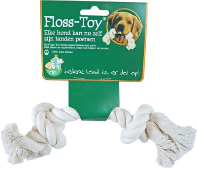 Floss-toy wit klein Speelplezier-hond Gebr. de Boon - Gebr de boon