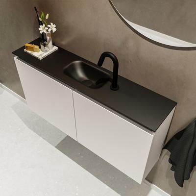 MONDIAZ TURE 100cm toiletmeubel linen. EDEN wastafel urban midden 1 kraangat