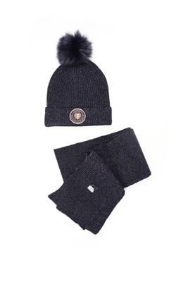 Le Chic winter muts & sjaal set meisjes - navy blauw - Rosa & Reya