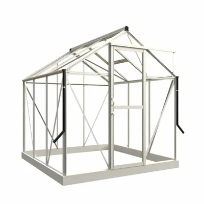 Royal Well Mary I aluminium tuinkas 212x222 cm wit- - Veiligheidsglas- Royal Well