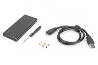 Digitus DA-71111 M.2 SSD-behuizing USB-A 3.0 5 GBit/s M.2 SATA 2230, 2242, 2260, 2280 DA-71111 - thumbnail