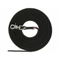 TRIXIE HONDENRIEM SLEEPLIJN TRIGGER SNAP HAAK ROND ZWART 20 MTR X 0,6 CM - thumbnail