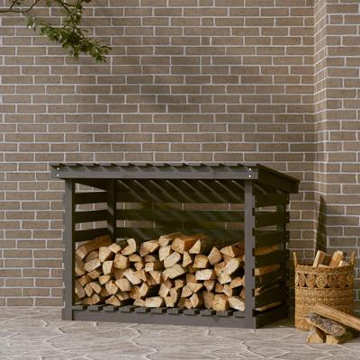 VidaXL Haardhoutrek 108x73x79 cm massief grenenhout grijs
