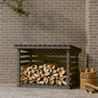 Haardhoutrek 108x73x79 cm massief grenenhout grijs - thumbnail