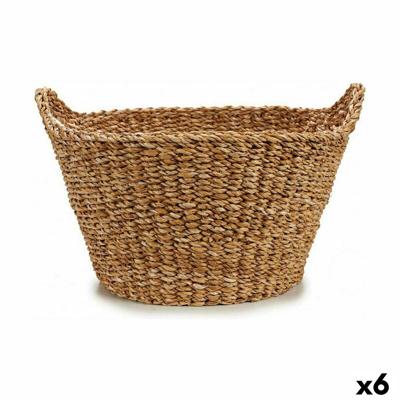 Mand Gift Decor Bruin Zeealgen 21 L Met handvatten (6 Stuks)