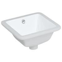 VidaXL Wastafel rechthoekig 30,5x27x14 cm keramiek wit - thumbnail