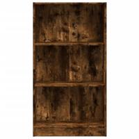 Boekenkast 60x24x109 cm bewerkt hout gerookt eikenkleurig - thumbnail